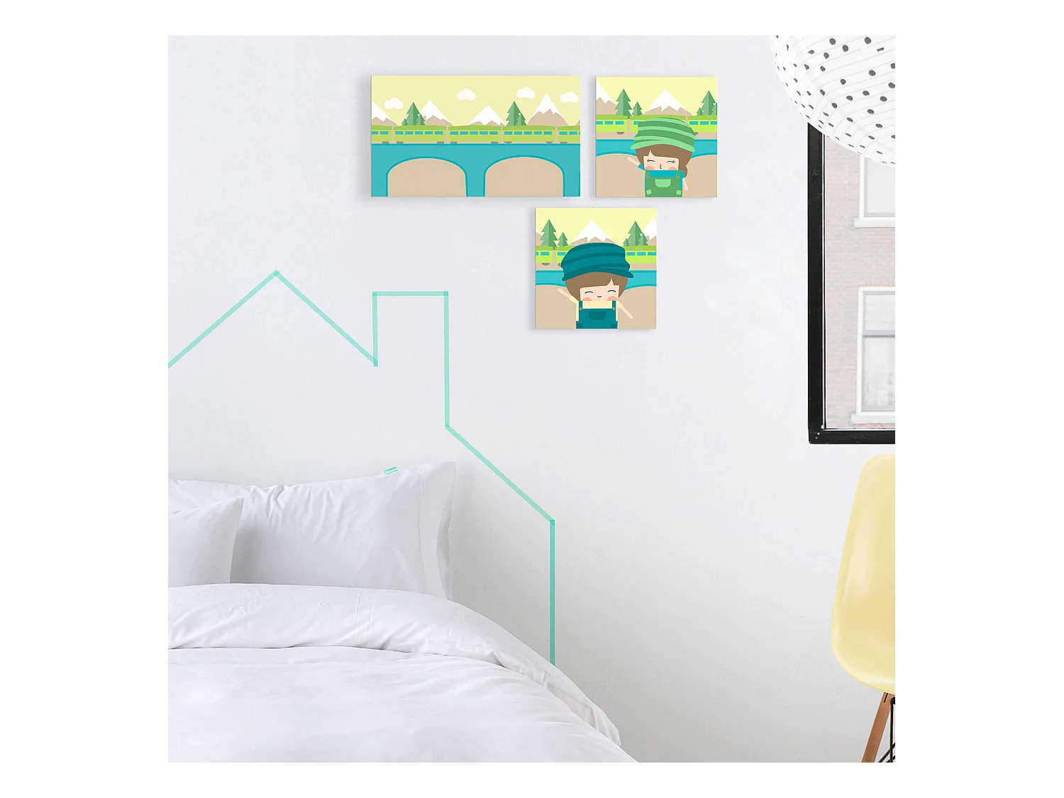 Lienzo 27x54 cm Train