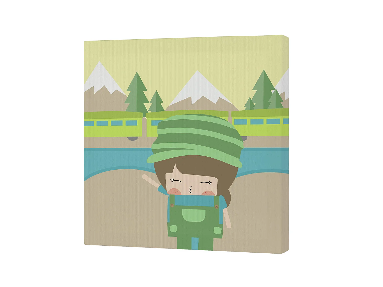 Lienzo 27x27 (B) cm Train