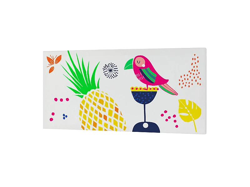 Lienzo 27x54 cm Pretty parrots