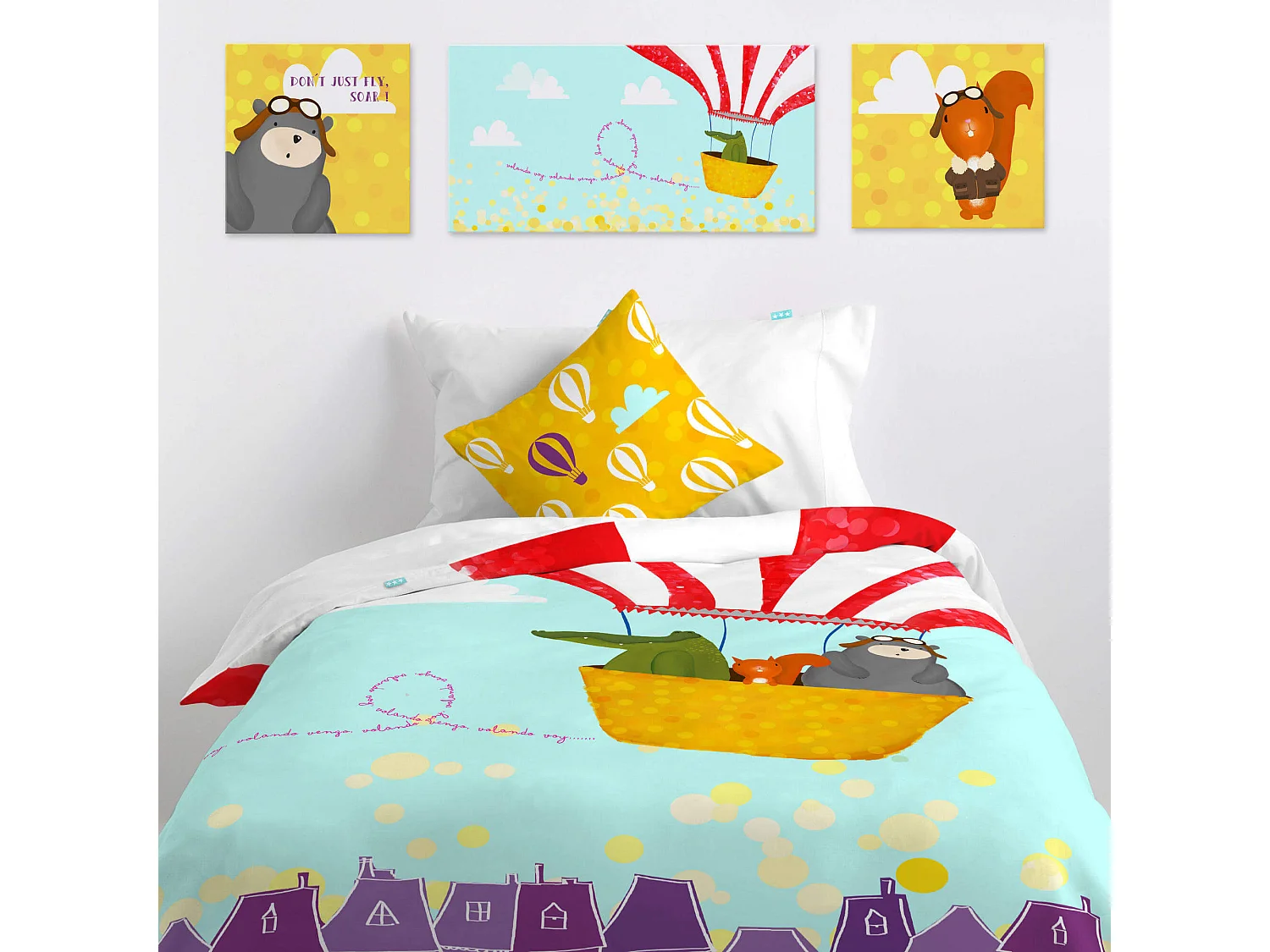 Toile 27x27 (B) cm Balloon ride