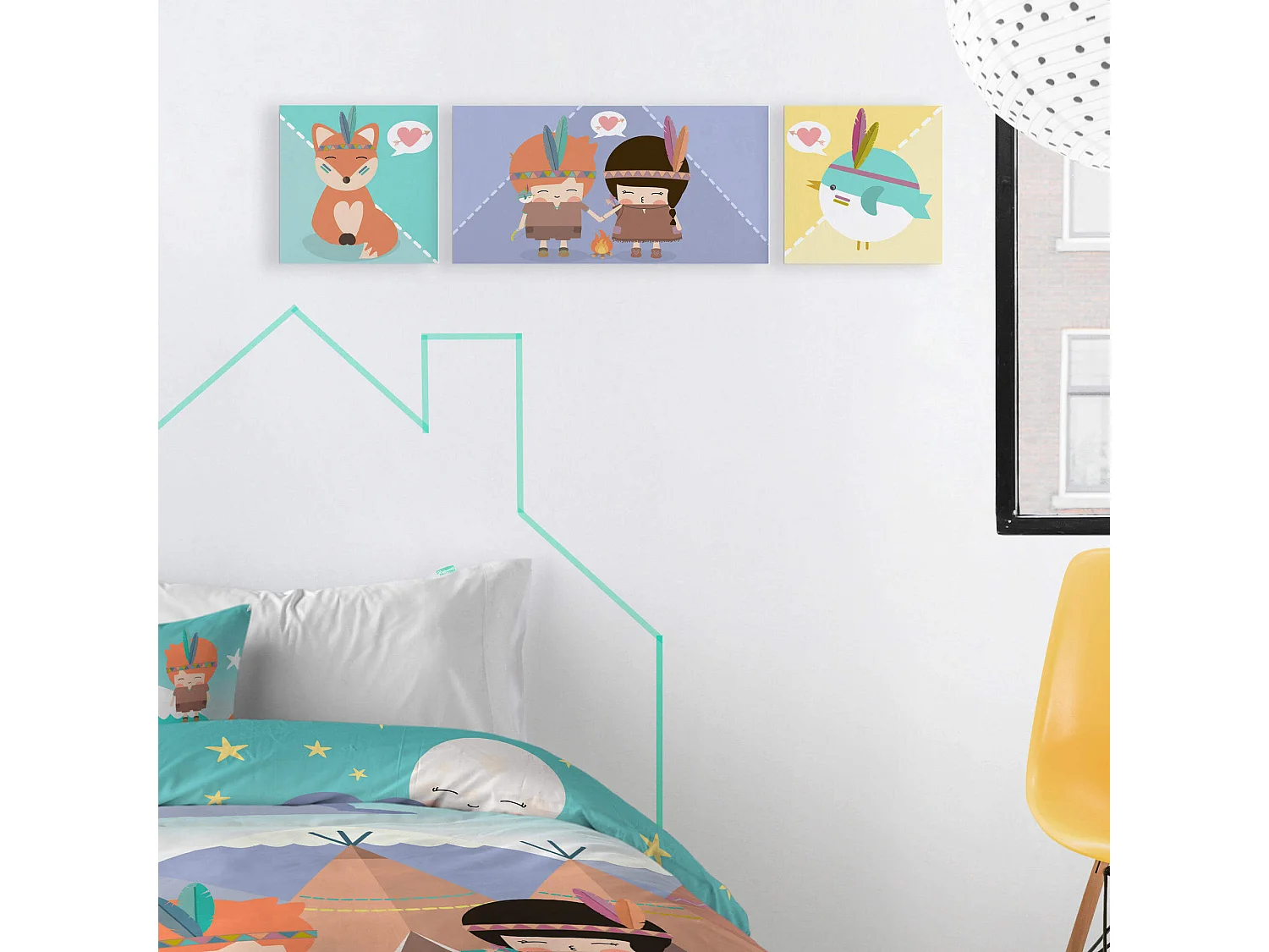 Wandkunst 27x54 cm Indian night