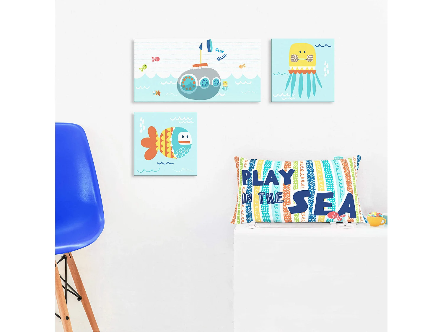 Toile 27x27 (B) cm Sea life