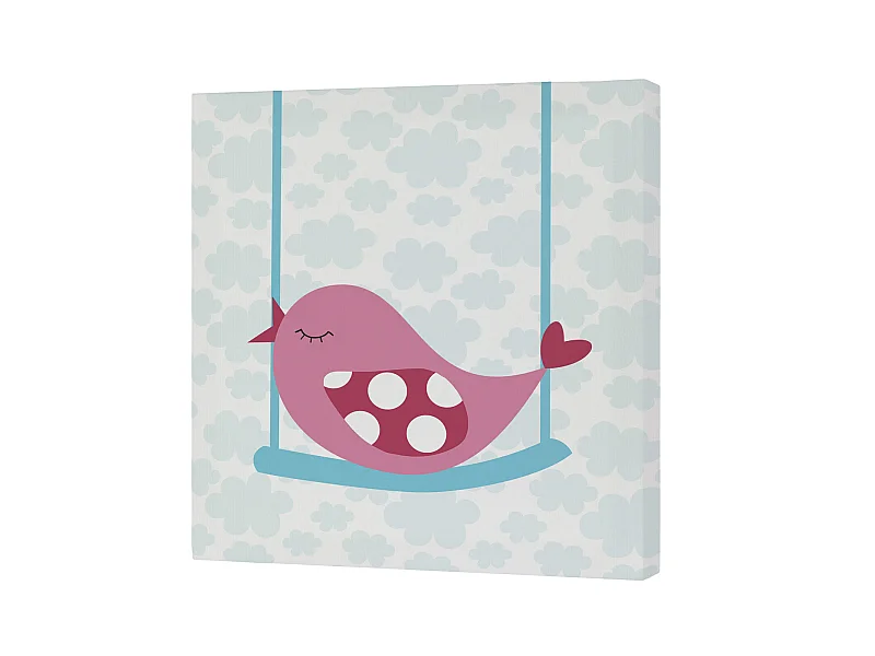 Tela decorativa 27x27 cm Little birds