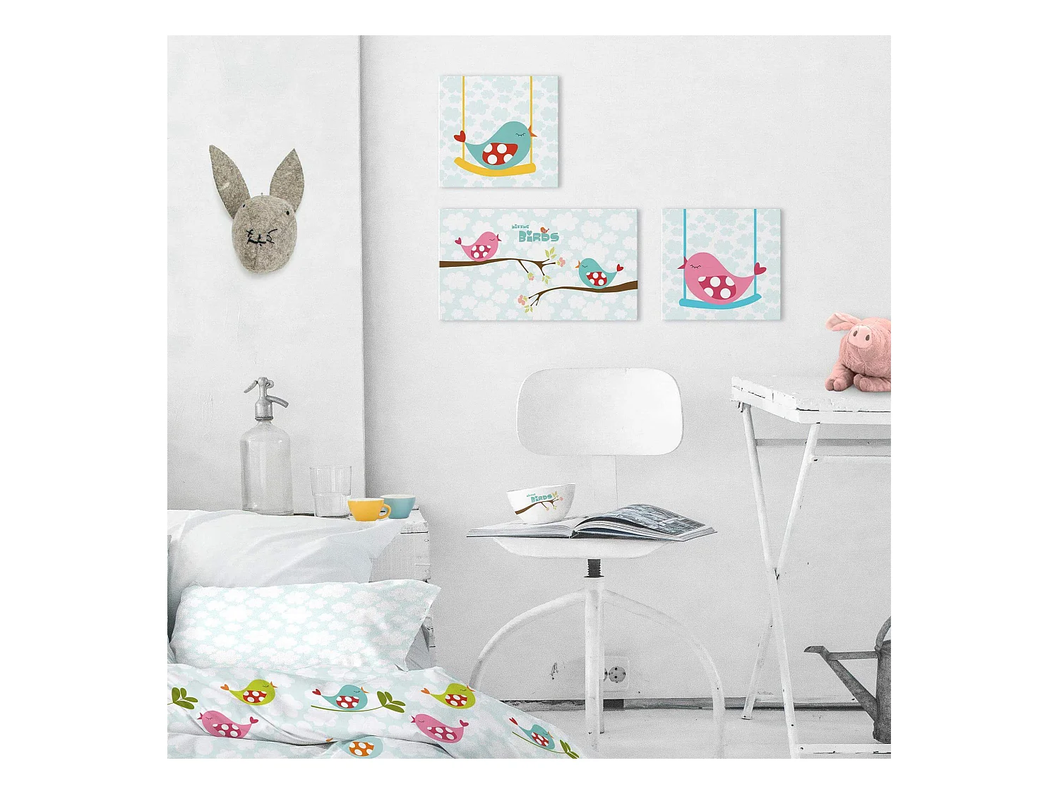 Wandkunst 27x27 cm Little birds