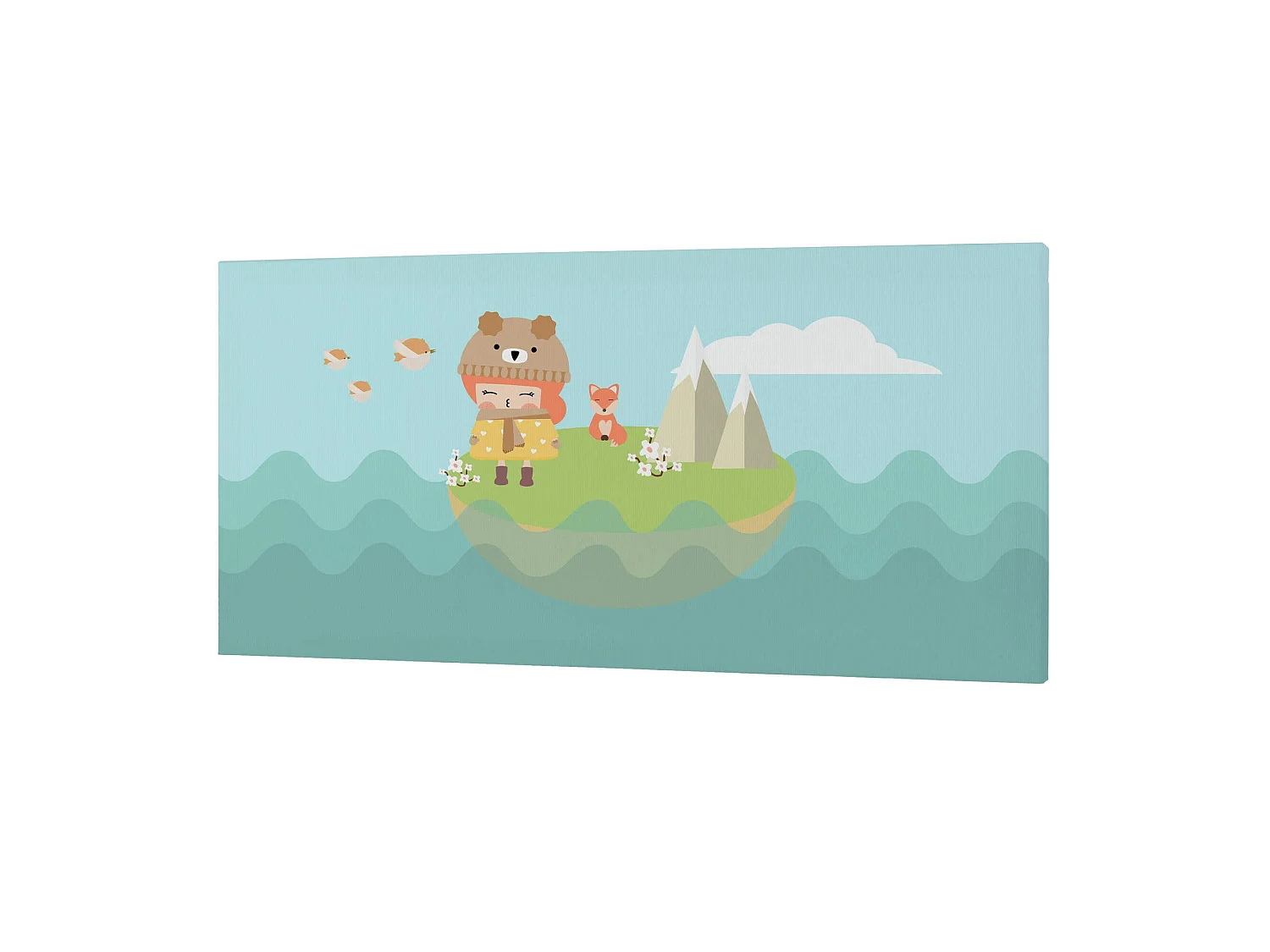 Toile 27x54 cm World map