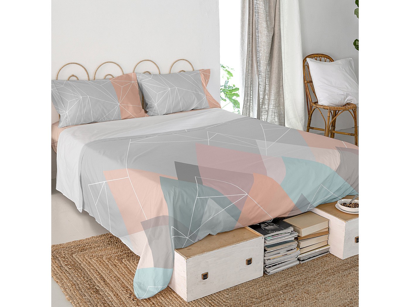 Drap Dessus Descamps 260x300 Cm - Coton Ivoire Avec Finition Organza De Soie - Occasion