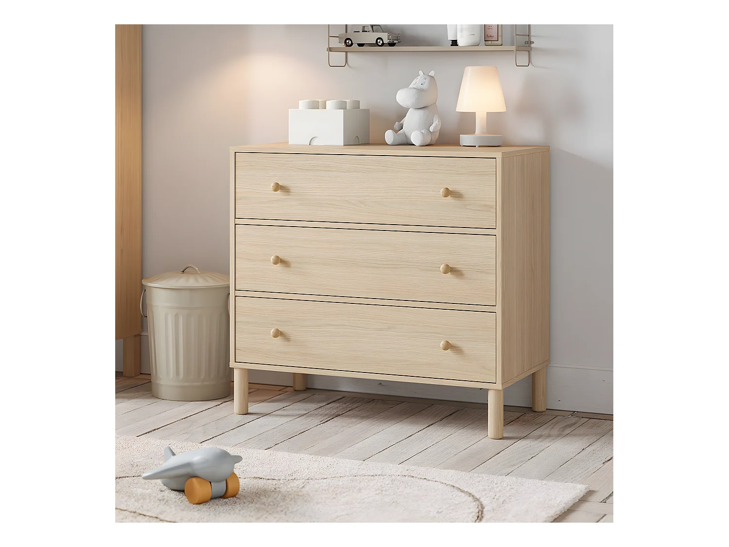 Commode 3 tiroirs Tela - L90 cm