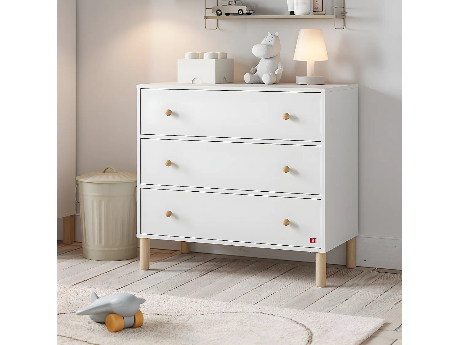 Kommode 3 Schubladen Tela - L90 cm