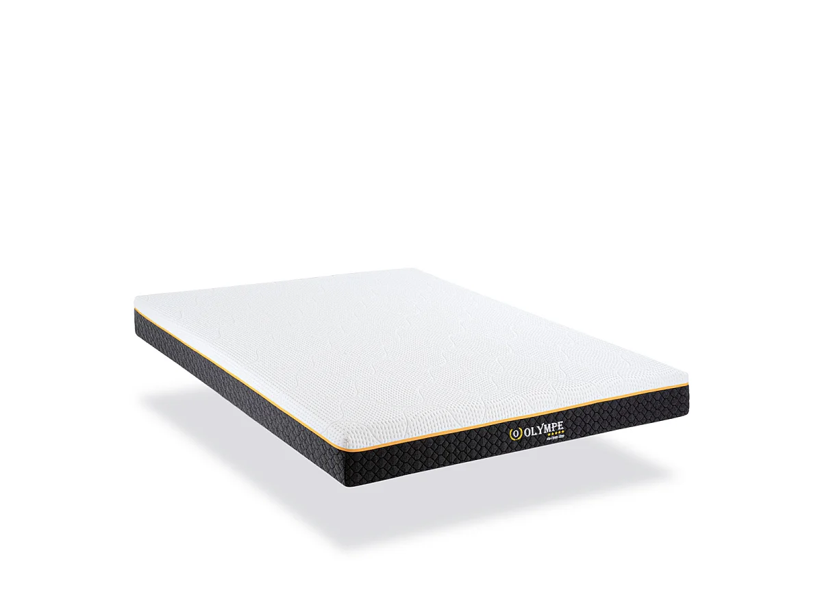 Ensemble matelas à mémoire de forme ferme + sommier en bois