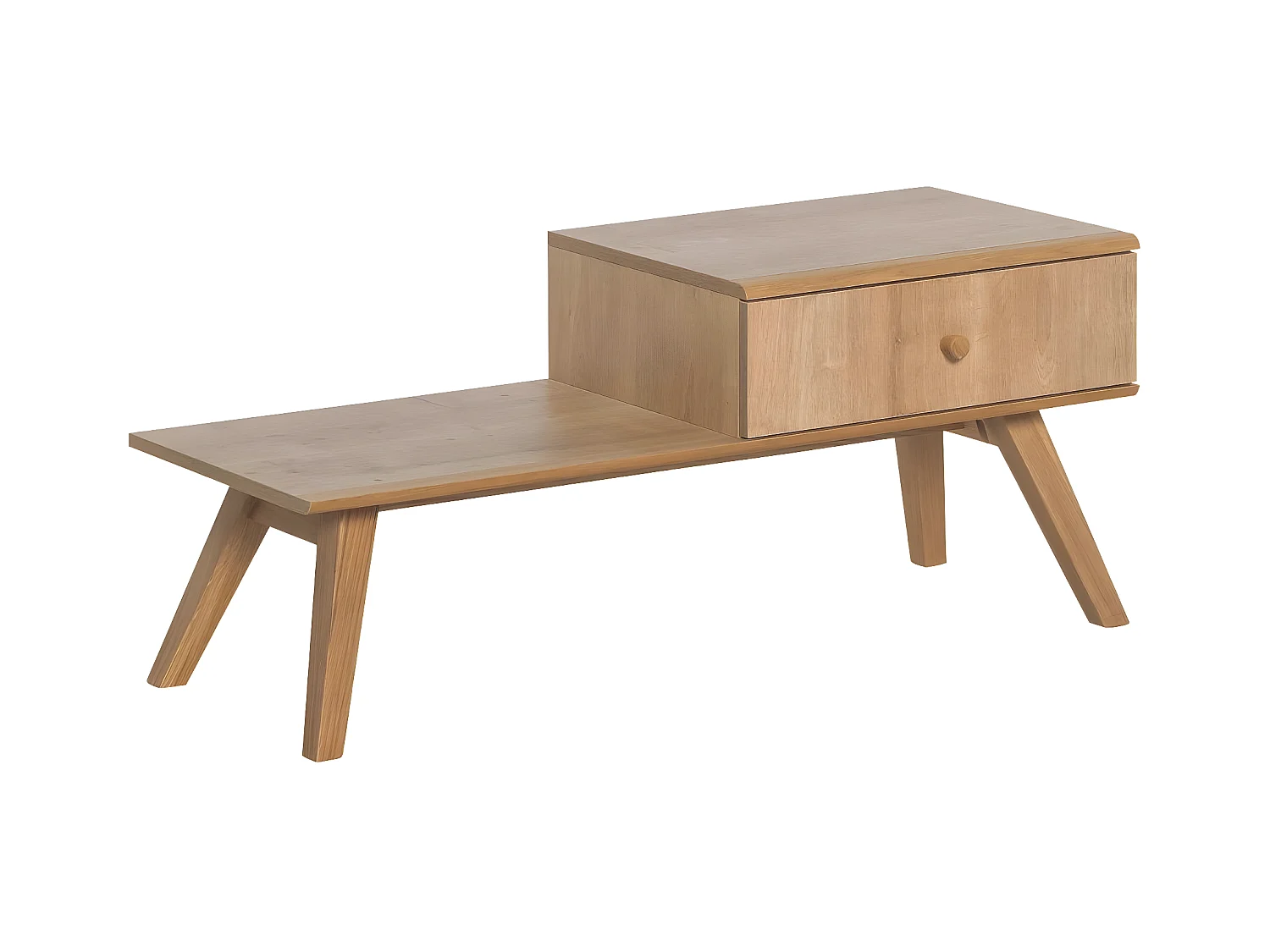 Banco con cajón y cojín - L100 cm