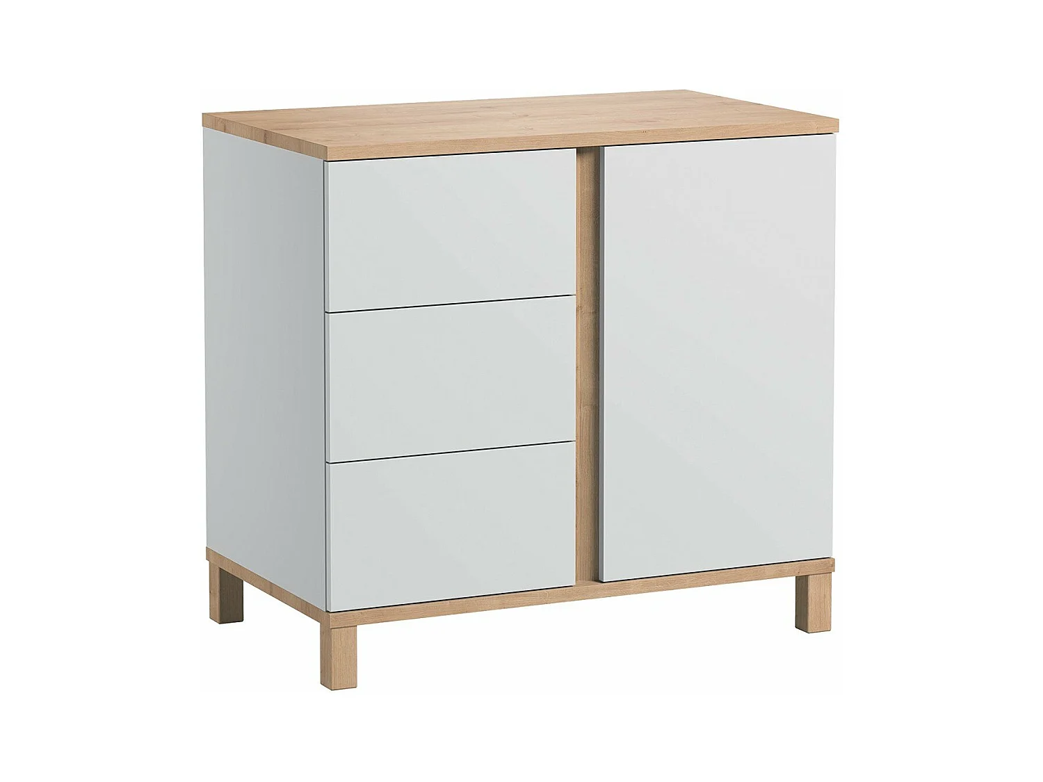 Kommode mit 3 Schubladen und 1 Tür - L90 cm - Altitude