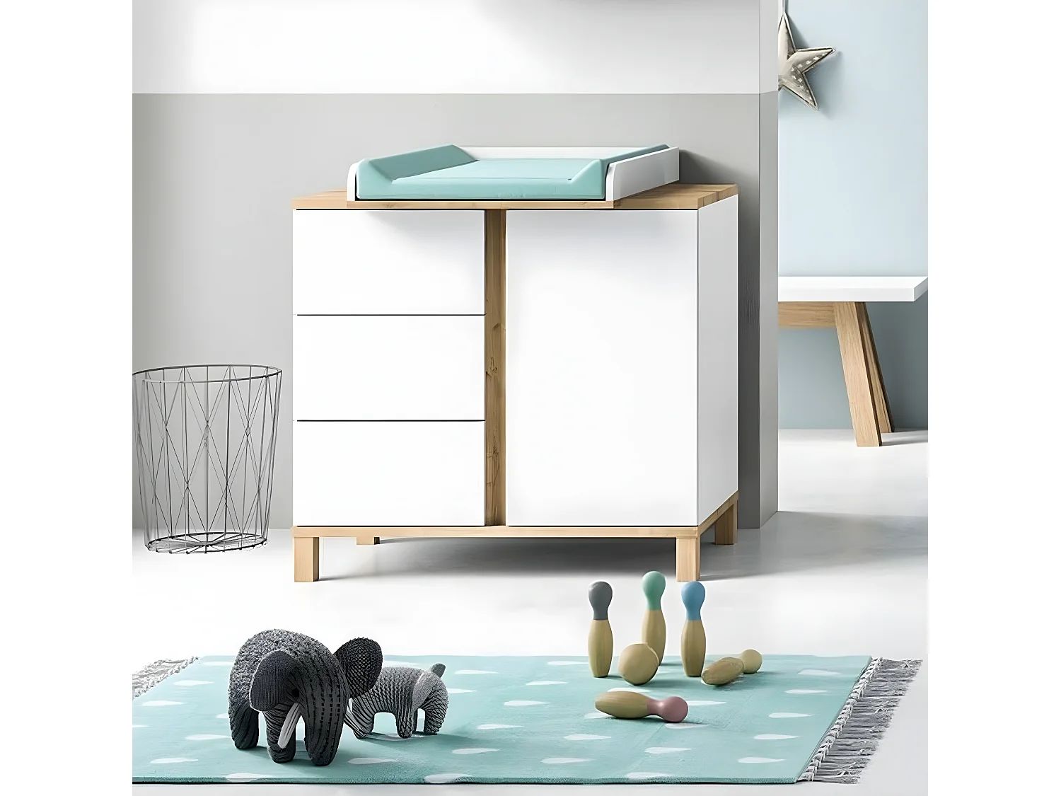 Comò con 3 cassetti e 1 anta - L90 cm - Altitude