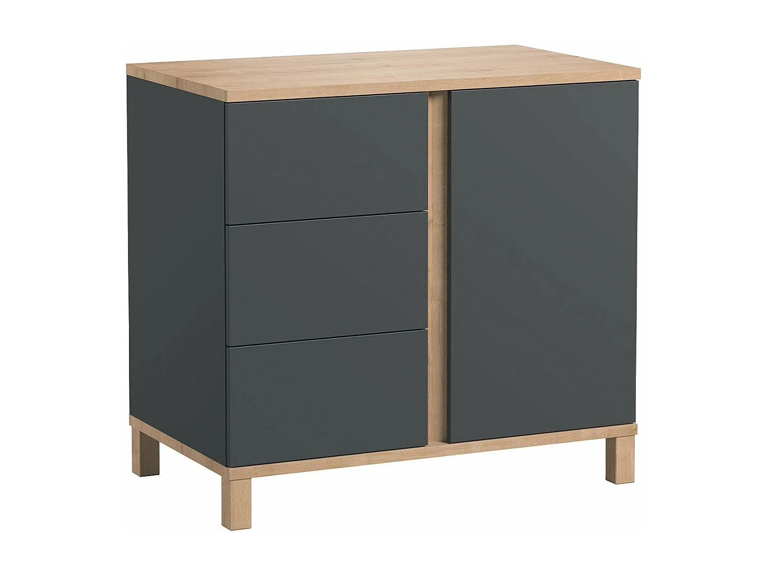 Commode 3 tiroirs et 1 porte - L90 cm - Altitude