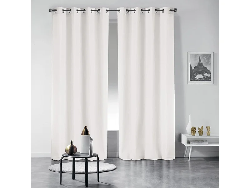 Rideau à Oeillets "Essentiel" 140x280cm Blanc