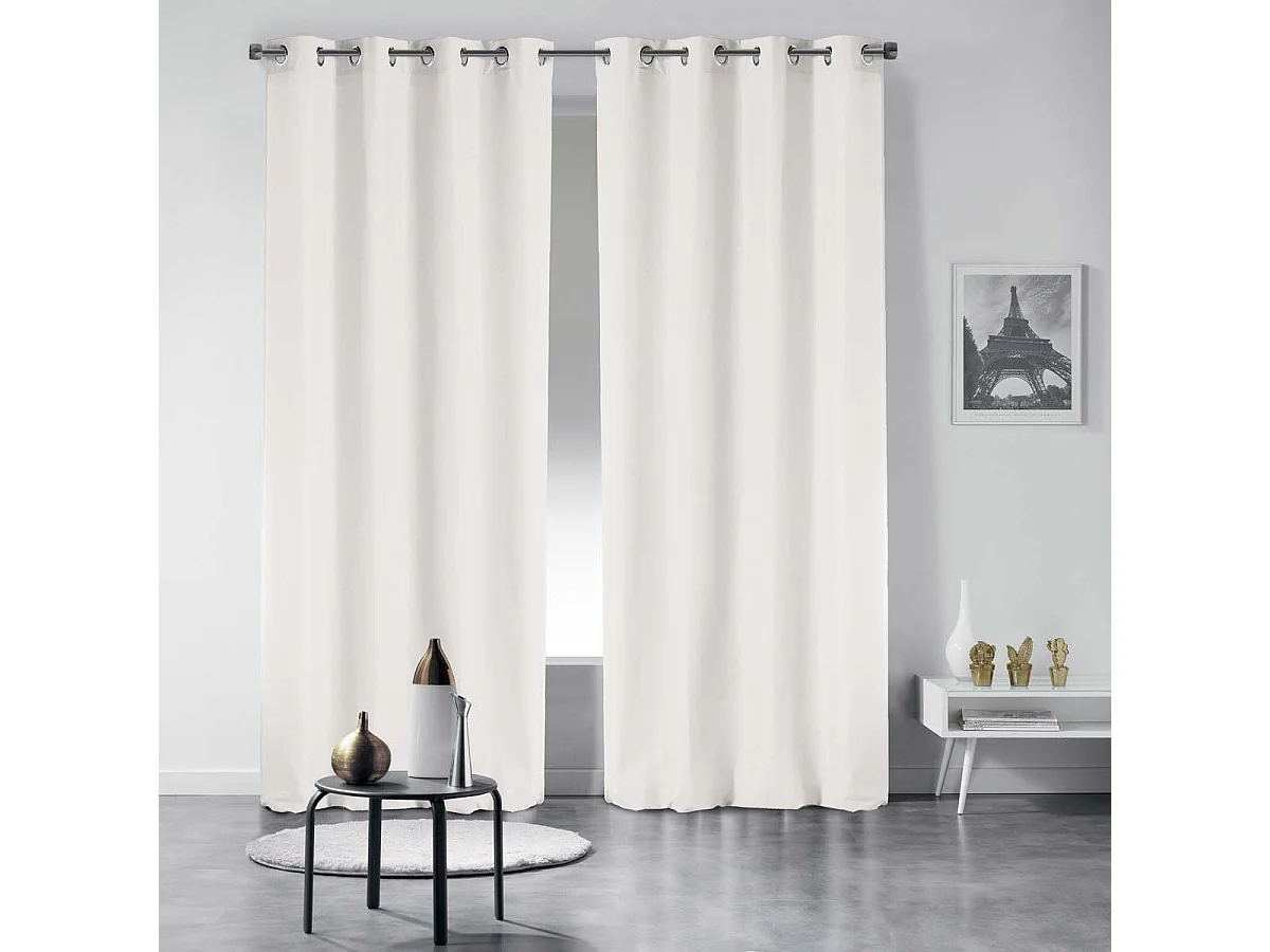 Rideau à Oeillets "Essentiel" 140x280cm Blanc