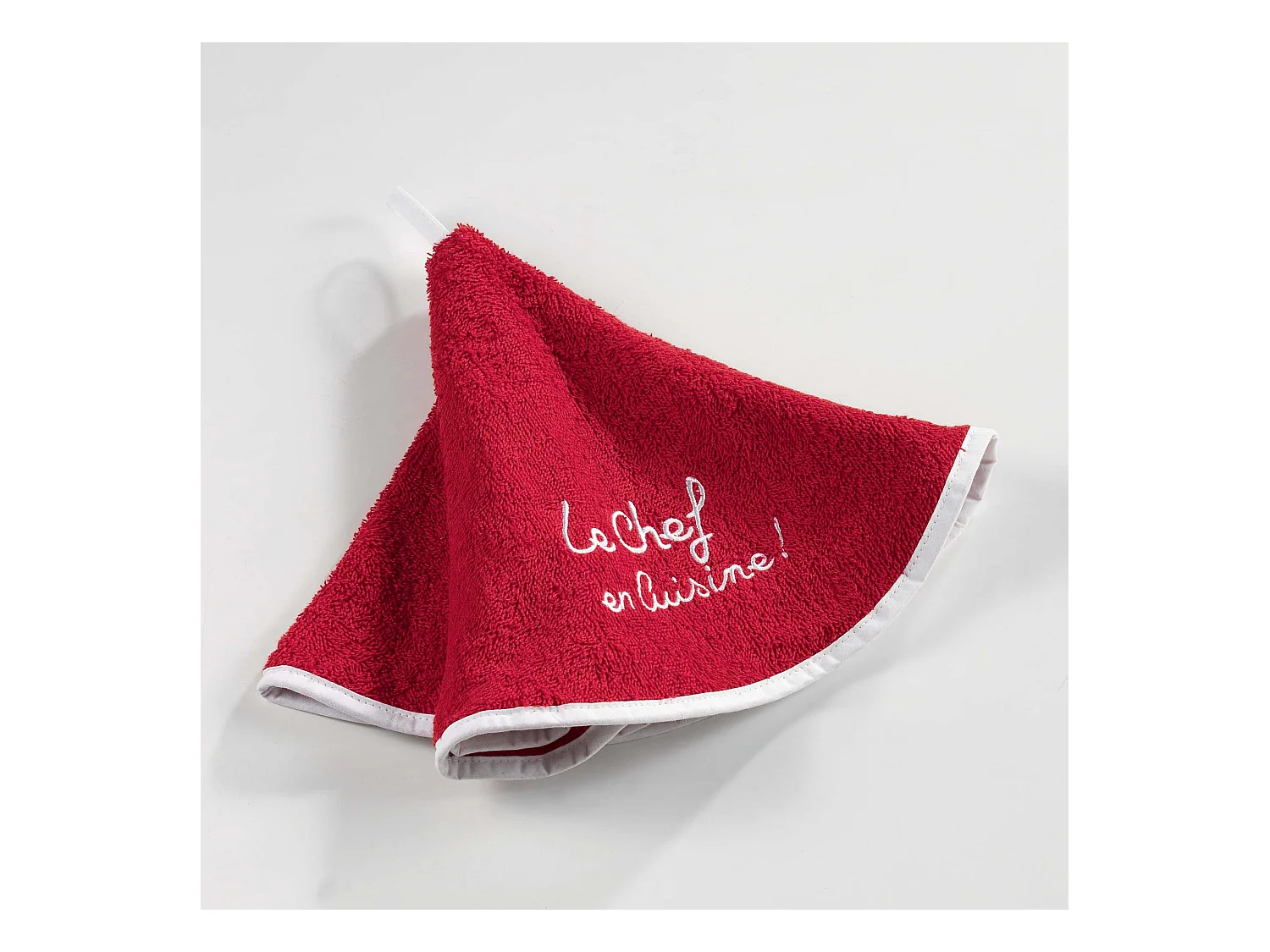 Essuie-Main Rond "Cuistot" 60cm Rouge