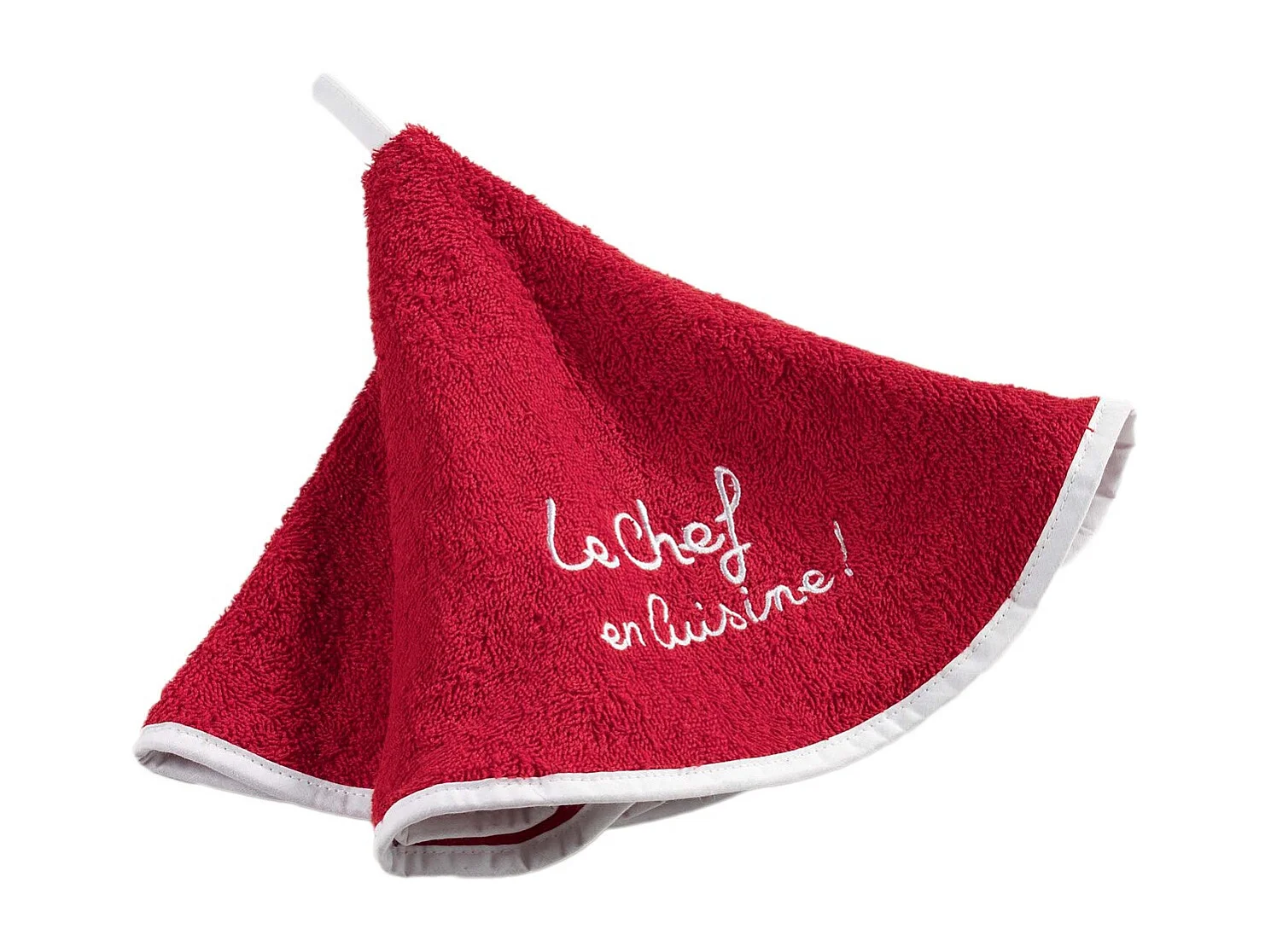 Essuie-Main Rond "Cuistot" 60cm Rouge