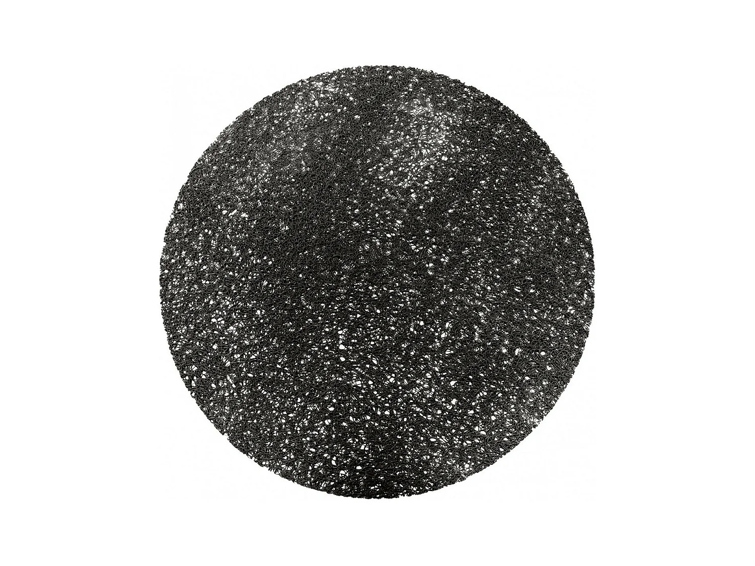 Set de table rond 38 cm pvc tortilla noir