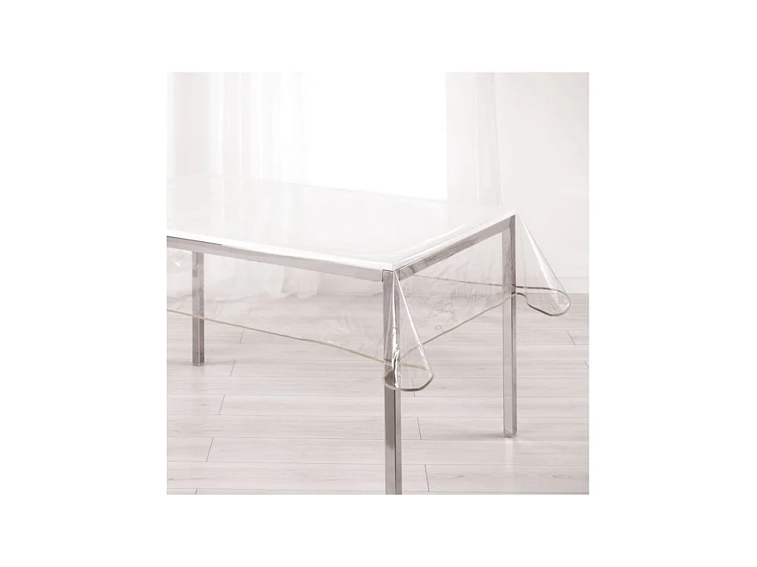 Nappe Cristal "Garden" 140x240cm Transparent & Taupe