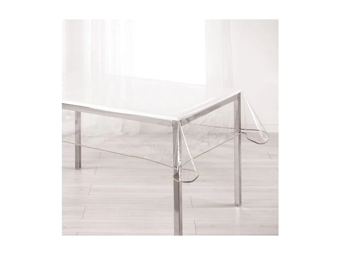 Nappe Cristal "Garden" 140x240cm Transparent & Taupe