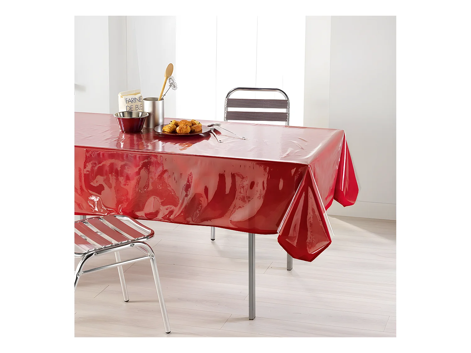 Toile Cirée de Protection Rectangulaire "Cristal" 140x240cm Transparent