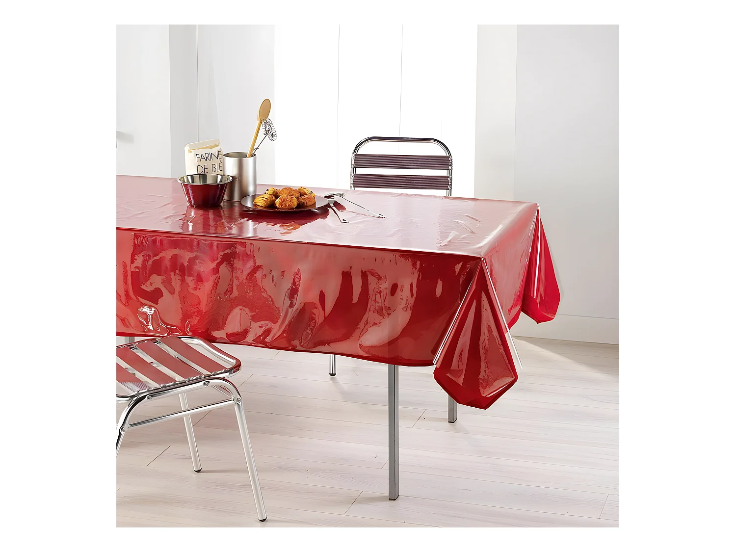 Toile Cirée de Protection Rectangulaire "Cristal" 140x240cm Transparent