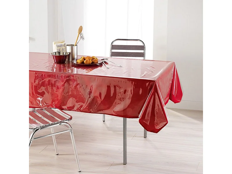 Toile Cirée de Protection Rectangulaire "Cristal" 140x240cm Transparent