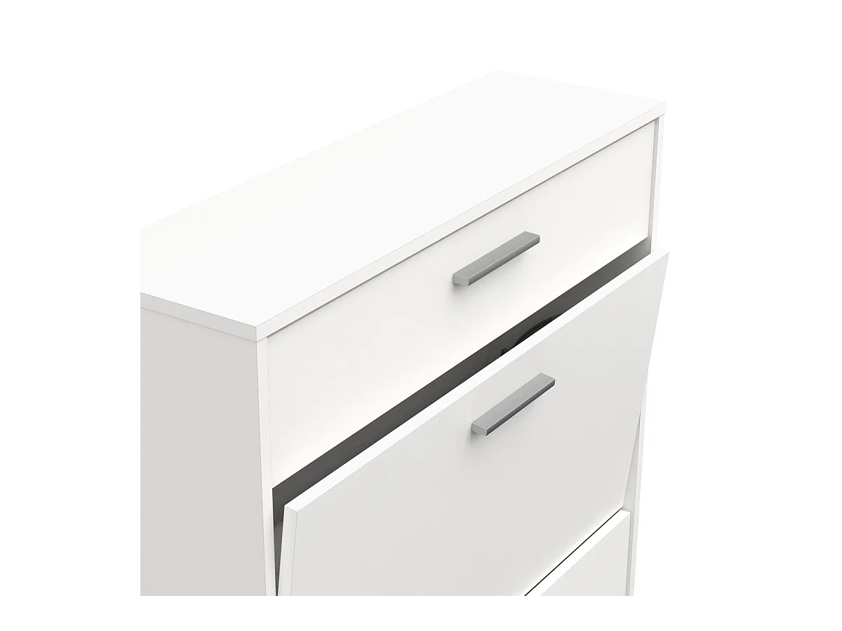 Rangement chaussures 2 abattants et 1 tiroir L80,8 cm - IZZY