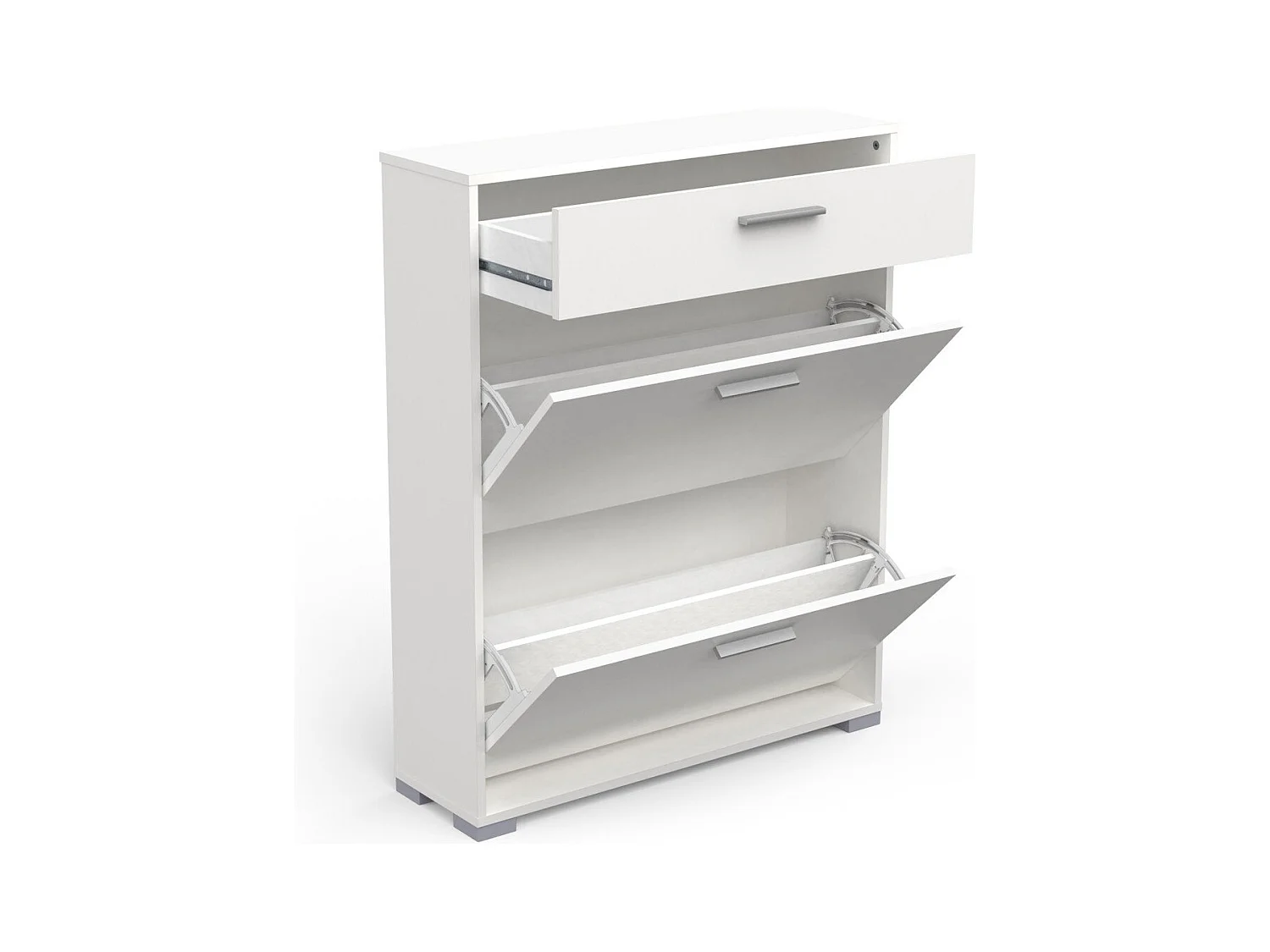 Rangement chaussures 2 abattants et 1 tiroir L80,8 cm - IZZY