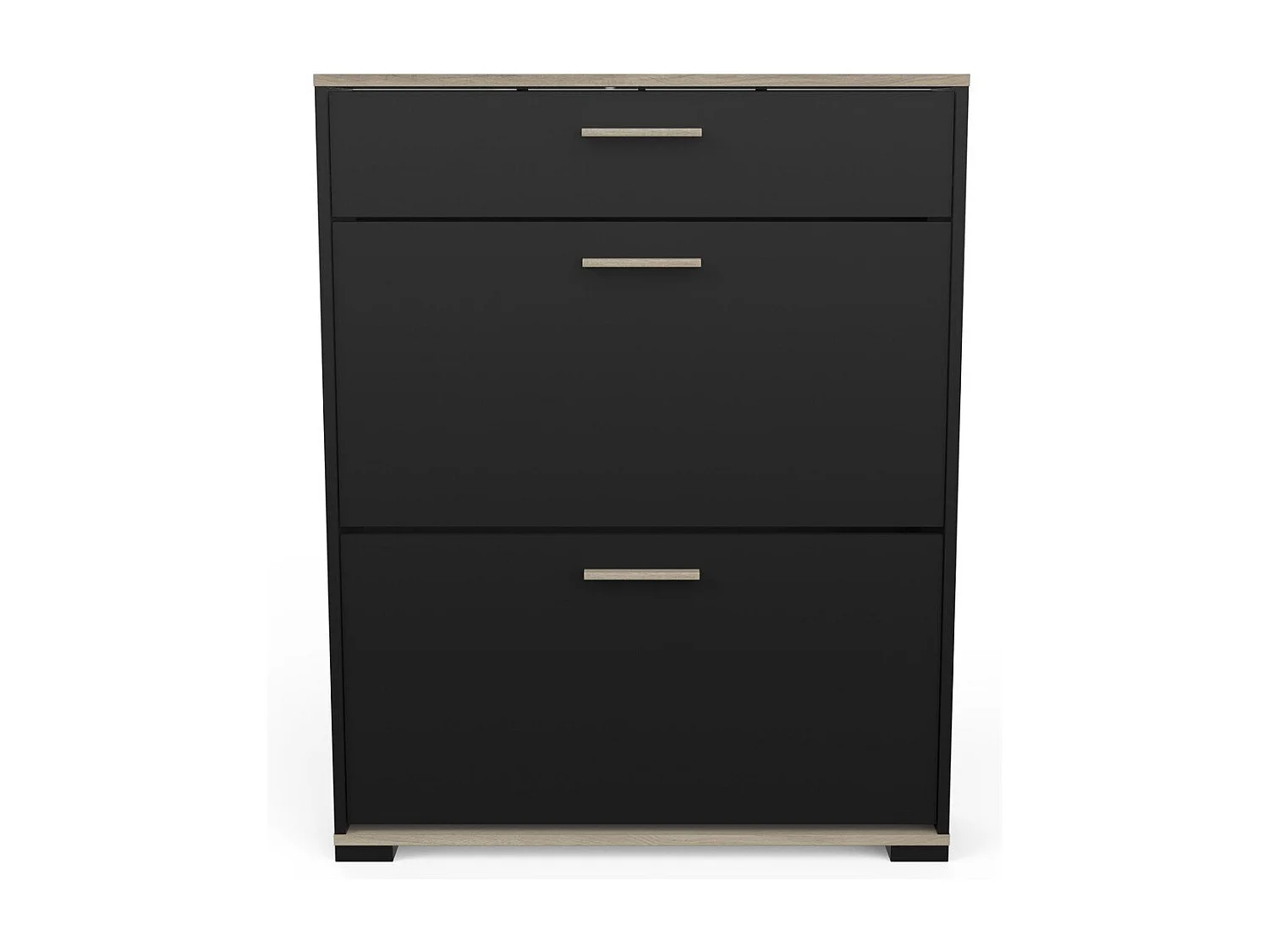 Schuhschrank 2 Klappen und 1 Schublade - L80,8 cm