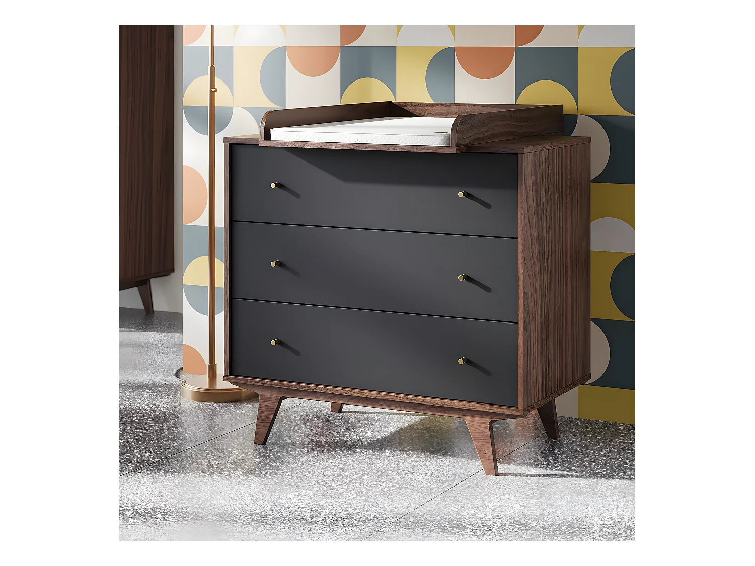 Kommode 3 Schubladen Mid - L90 cm