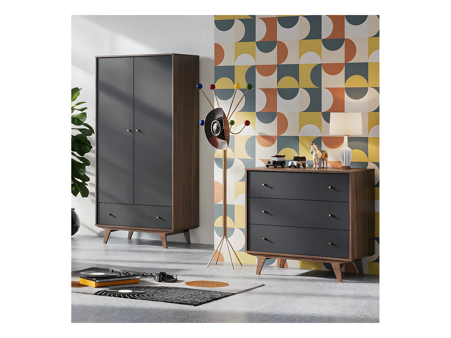 Kommode 3 Schubladen Mid - L90 cm