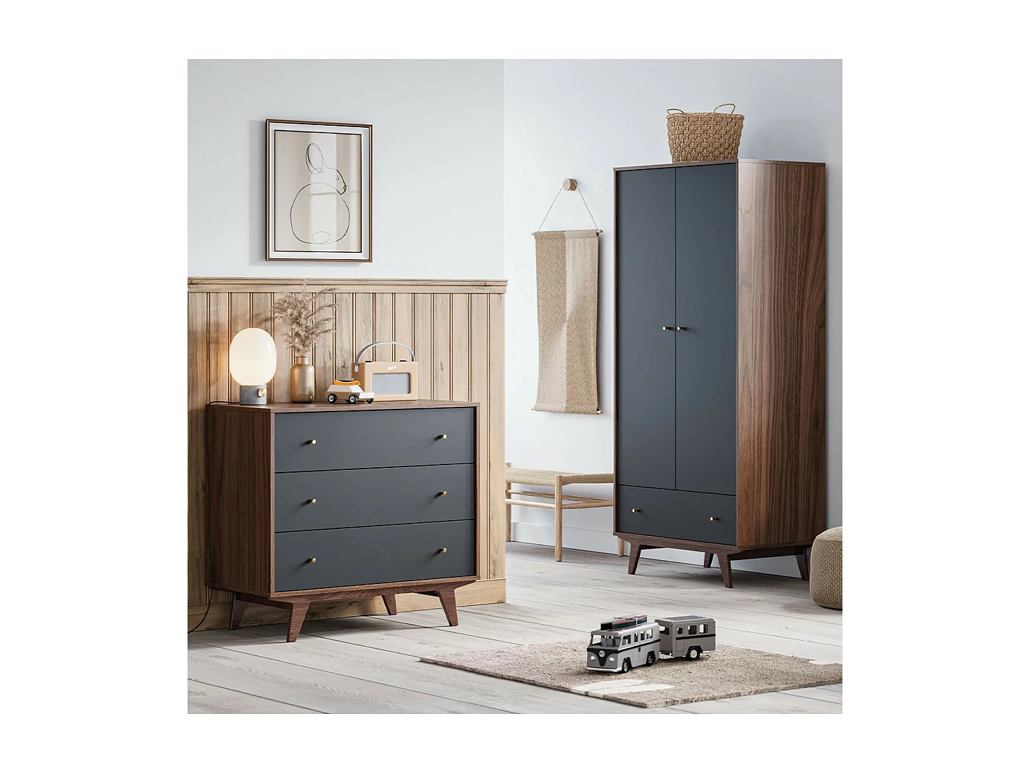 Kommode 3 Schubladen Mid - L90 cm