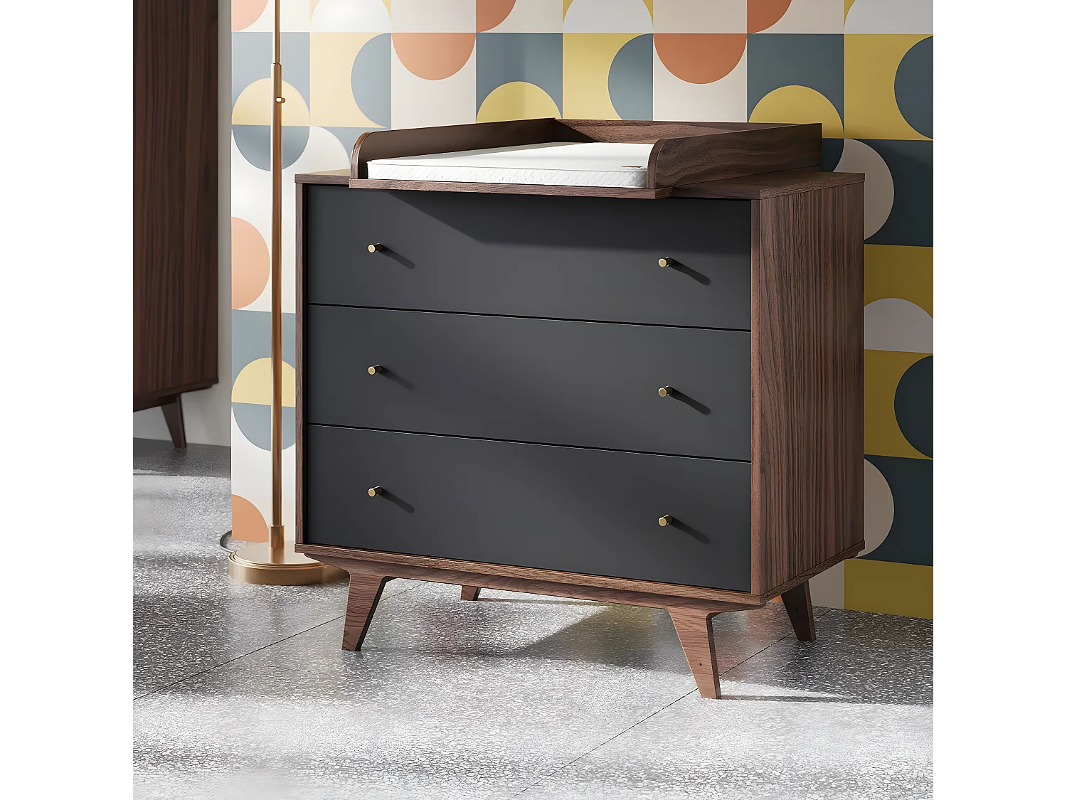 Kommode 3 Schubladen Mid - L90 cm