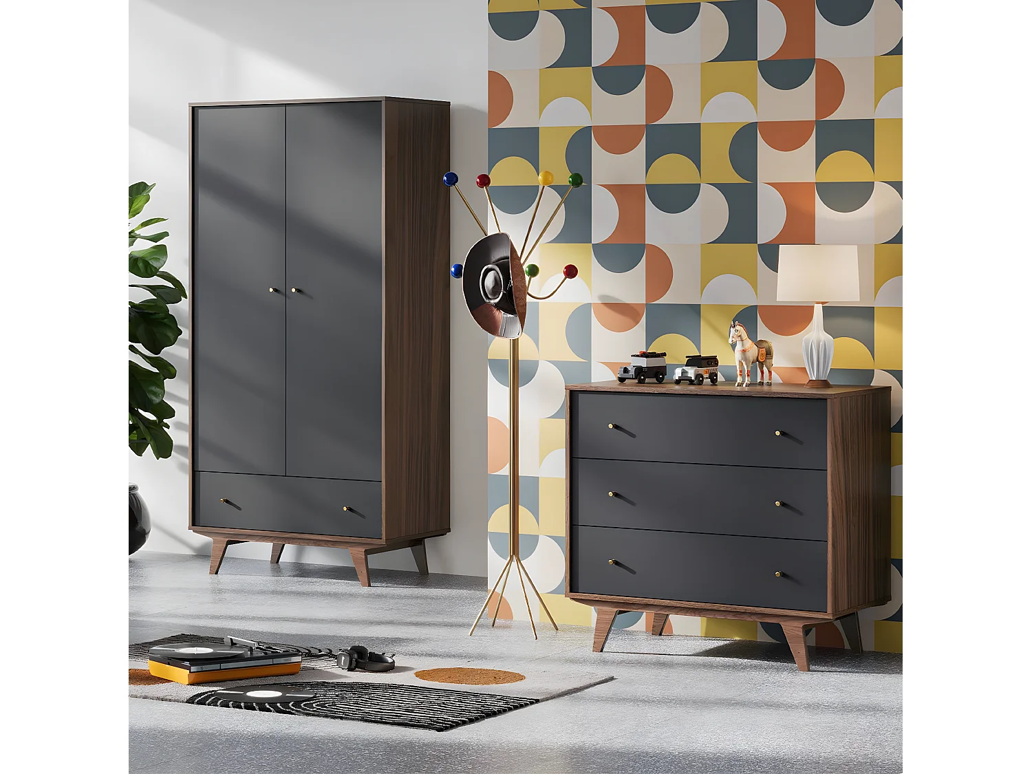 Kommode 3 Schubladen Mid - L90 cm