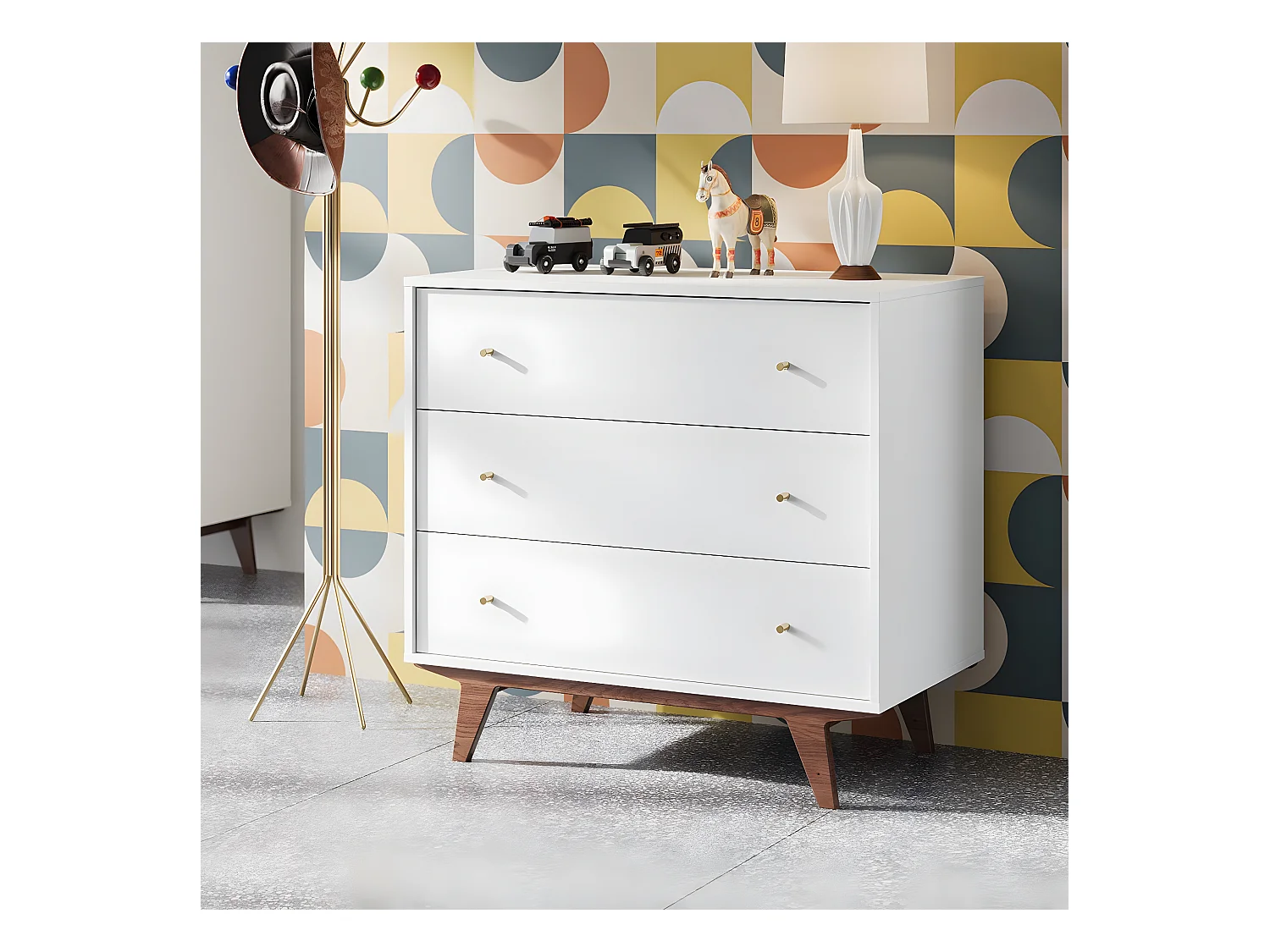 Kommode 3 Schubladen Mid - L90 cm