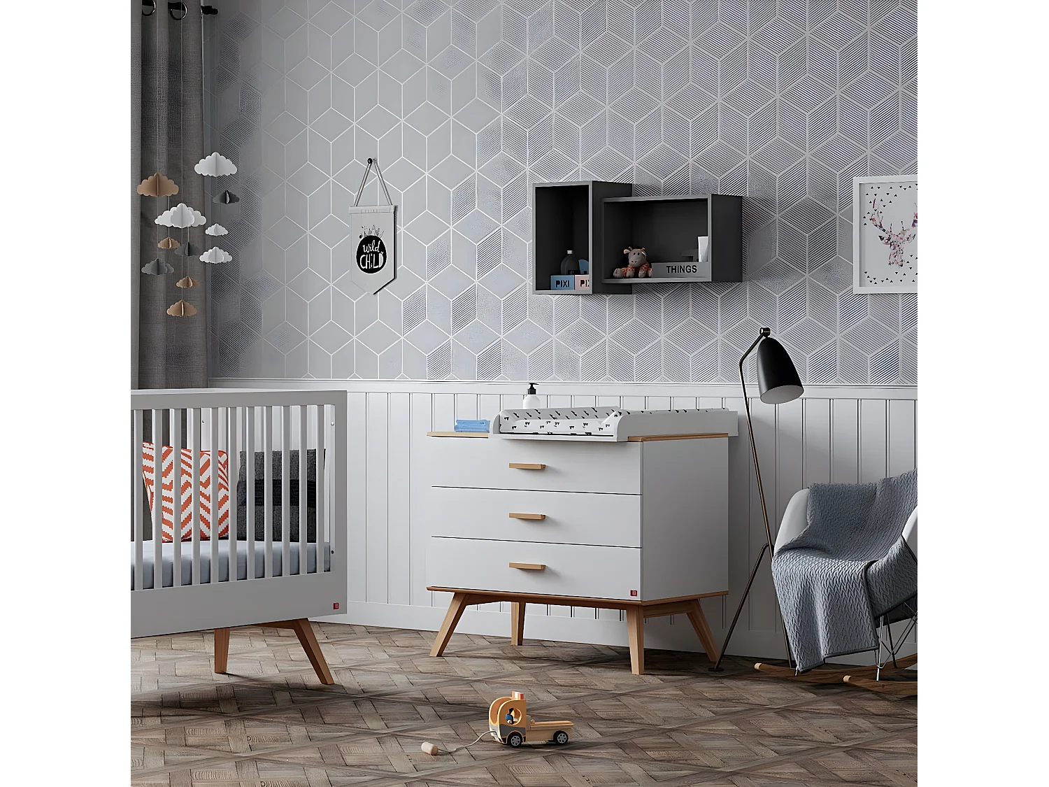 Commode 3 tiroirs - L100 cm - Nautis