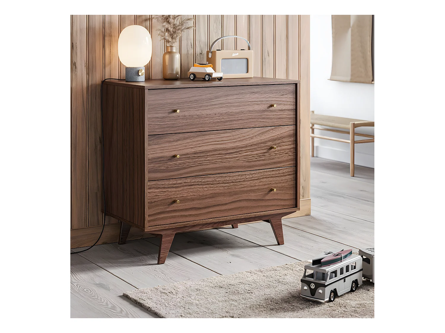 Kommode 3 Schubladen Mid - L90 cm