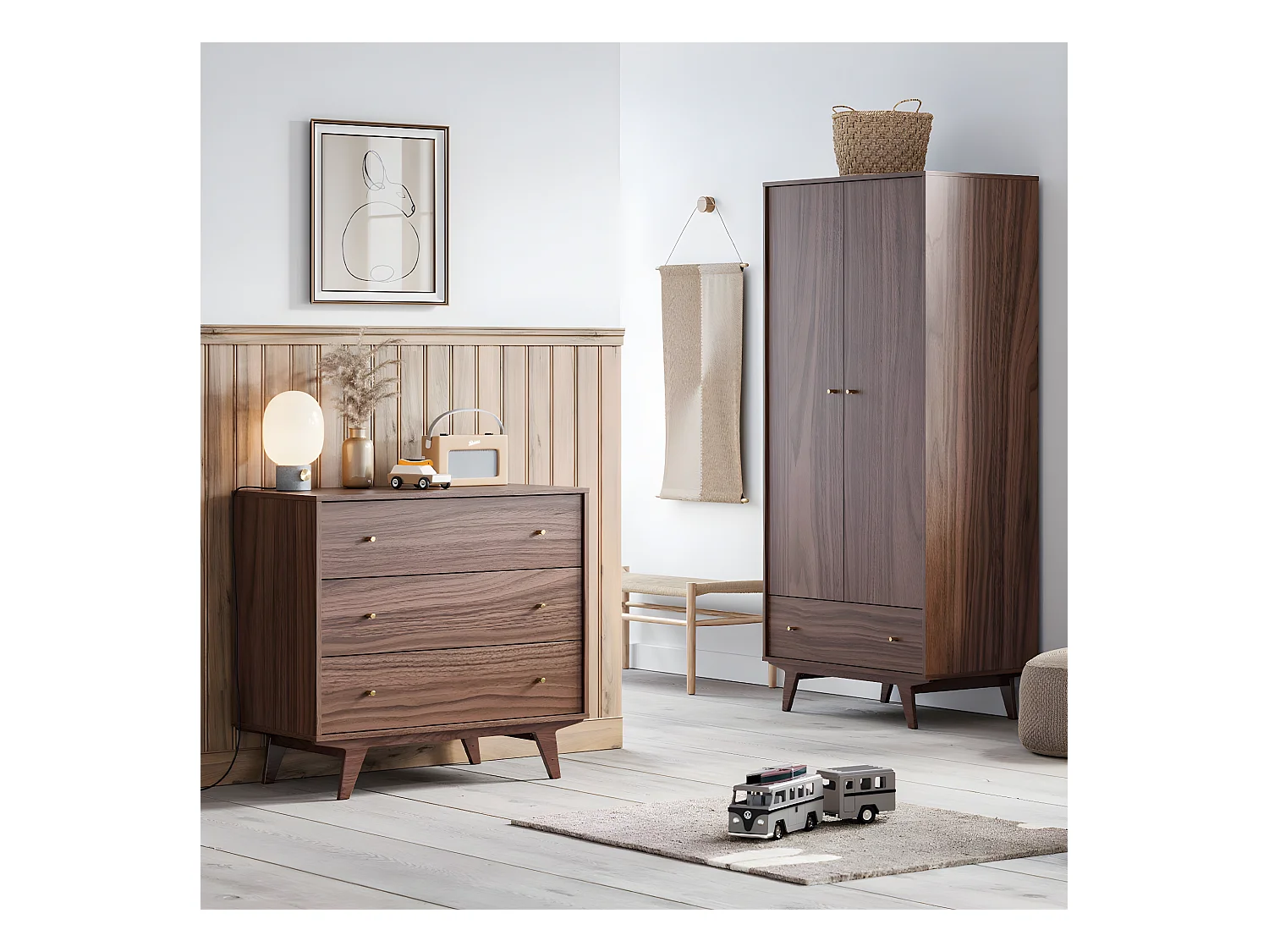 Kommode 3 Schubladen Mid - L90 cm