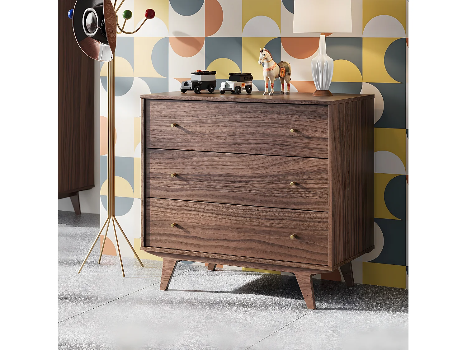 Kommode 3 Schubladen Mid - L90 cm