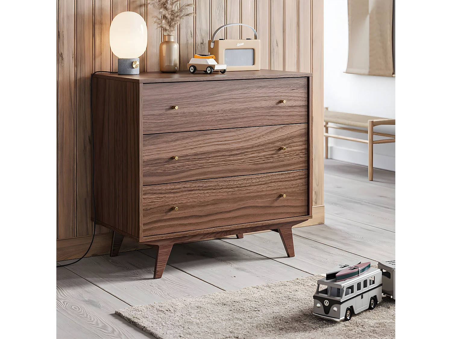 Kommode 3 Schubladen Mid - L90 cm