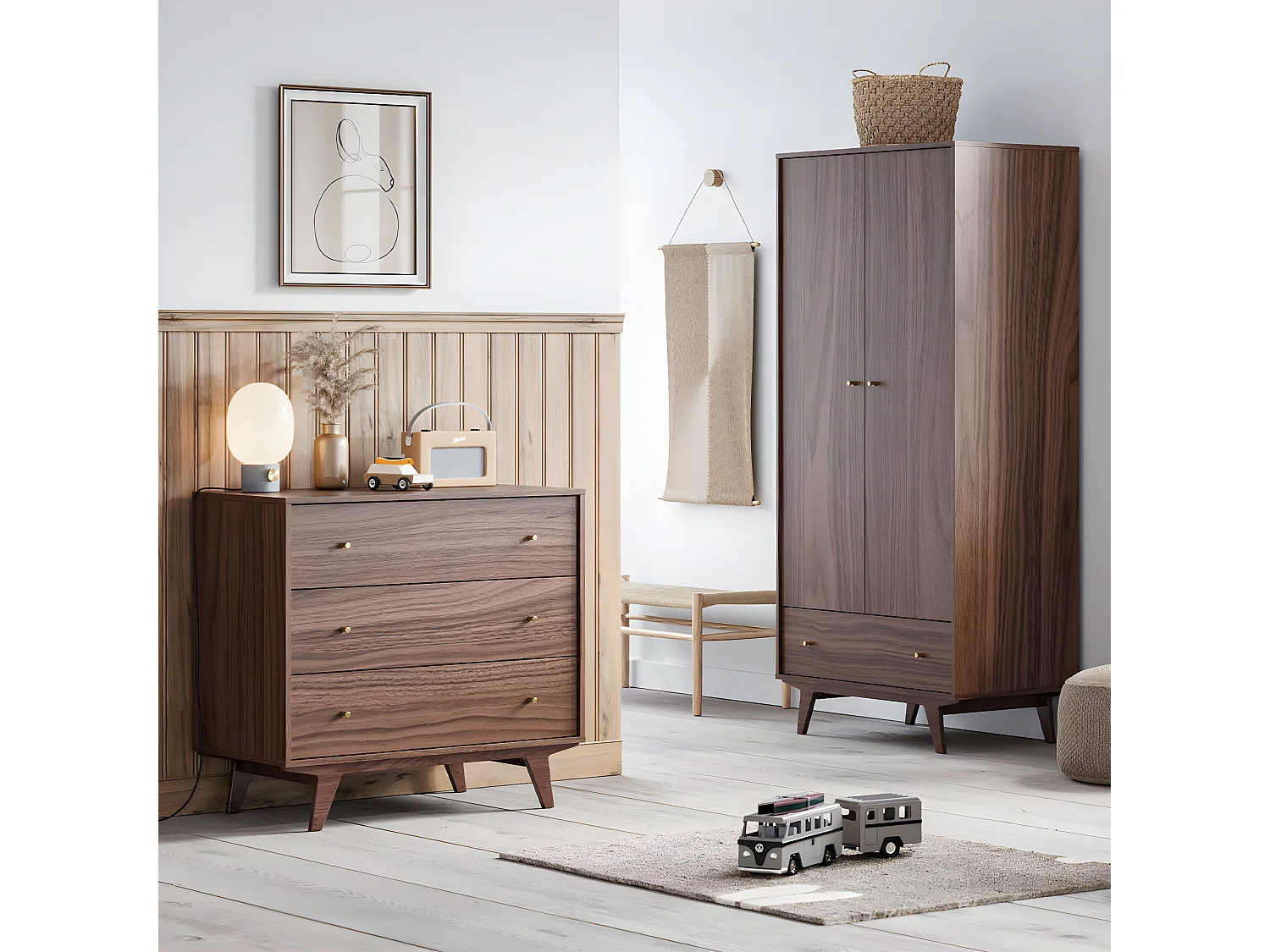 Kommode 3 Schubladen Mid - L90 cm