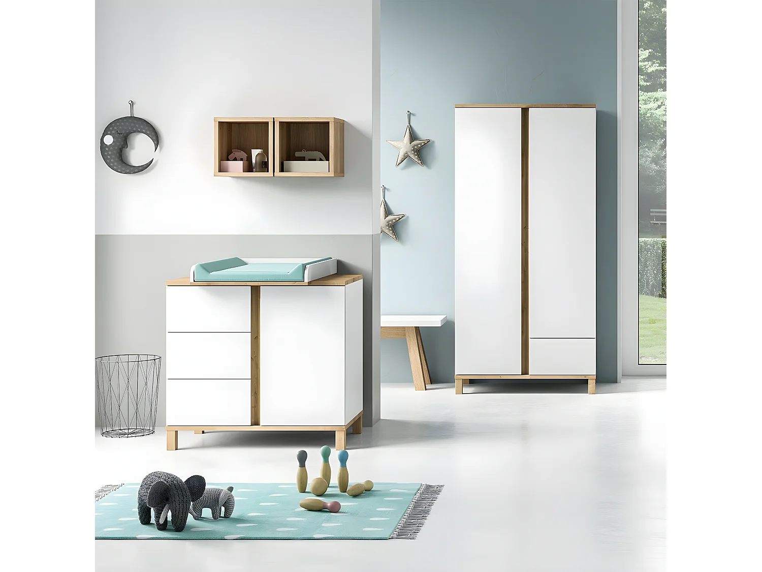 Armadio con 2 ante e 1 cassetto - A183 cm - Altitude