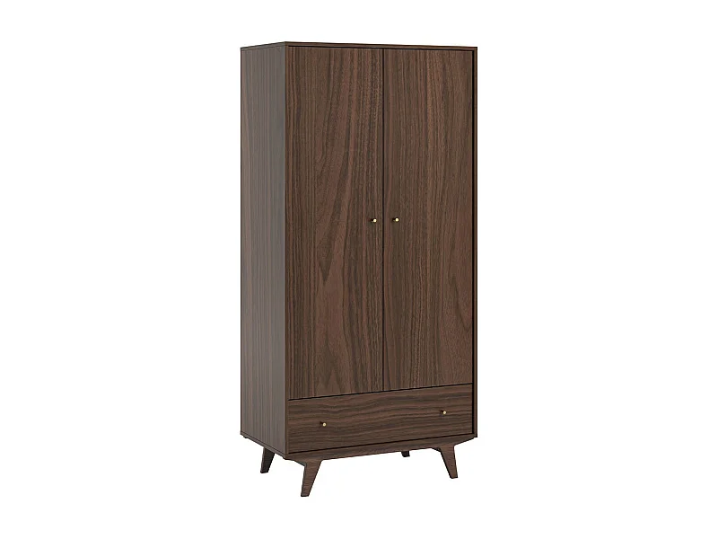 Kleiderschrank 2 Türen 1 Schublade Mid - H185 cm