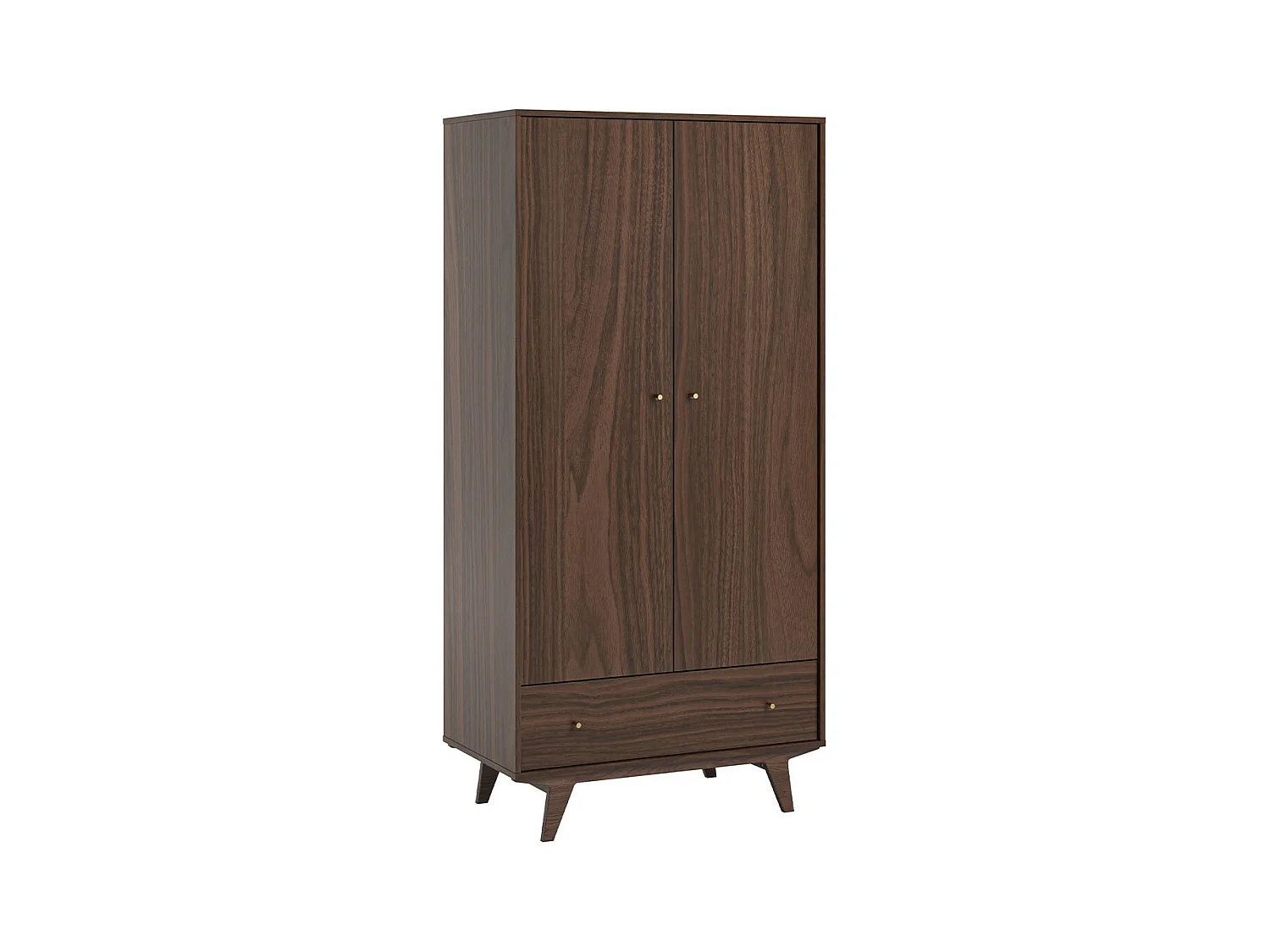 Kleiderschrank 2 Türen 1 Schublade Mid - H185 cm