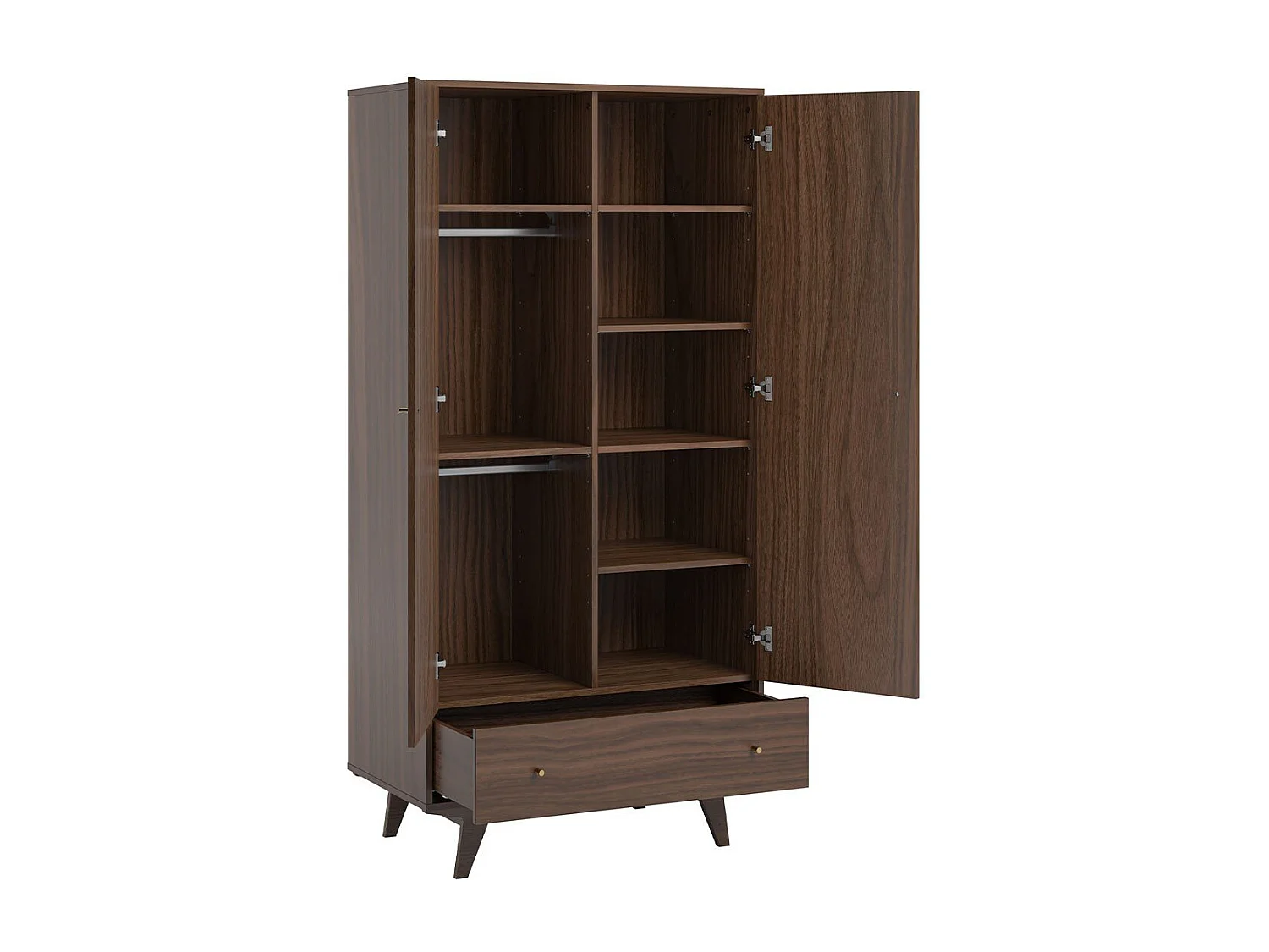 Armoire 2 portes 1 tiroir Mid - H185 cm