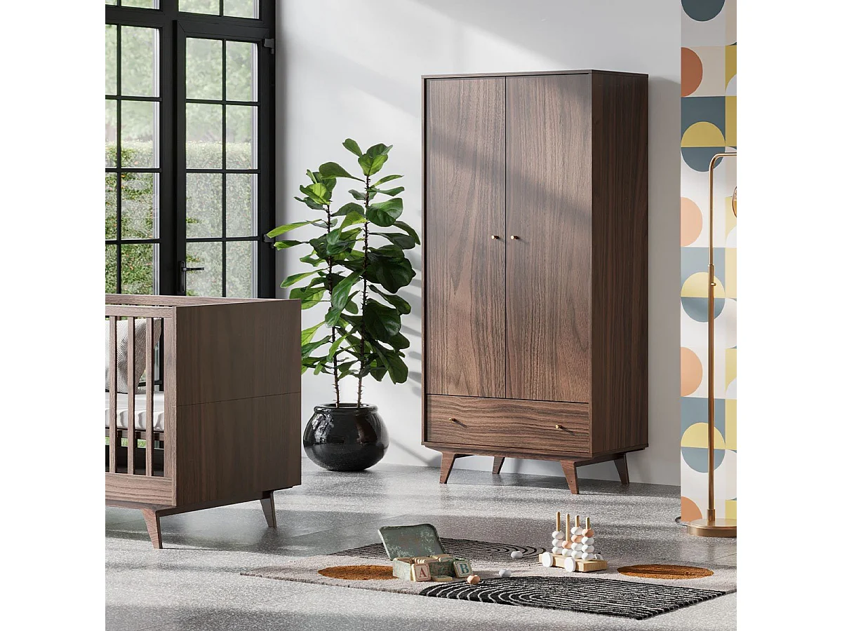 Armoire 2 portes 1 tiroir Mid - H185 cm