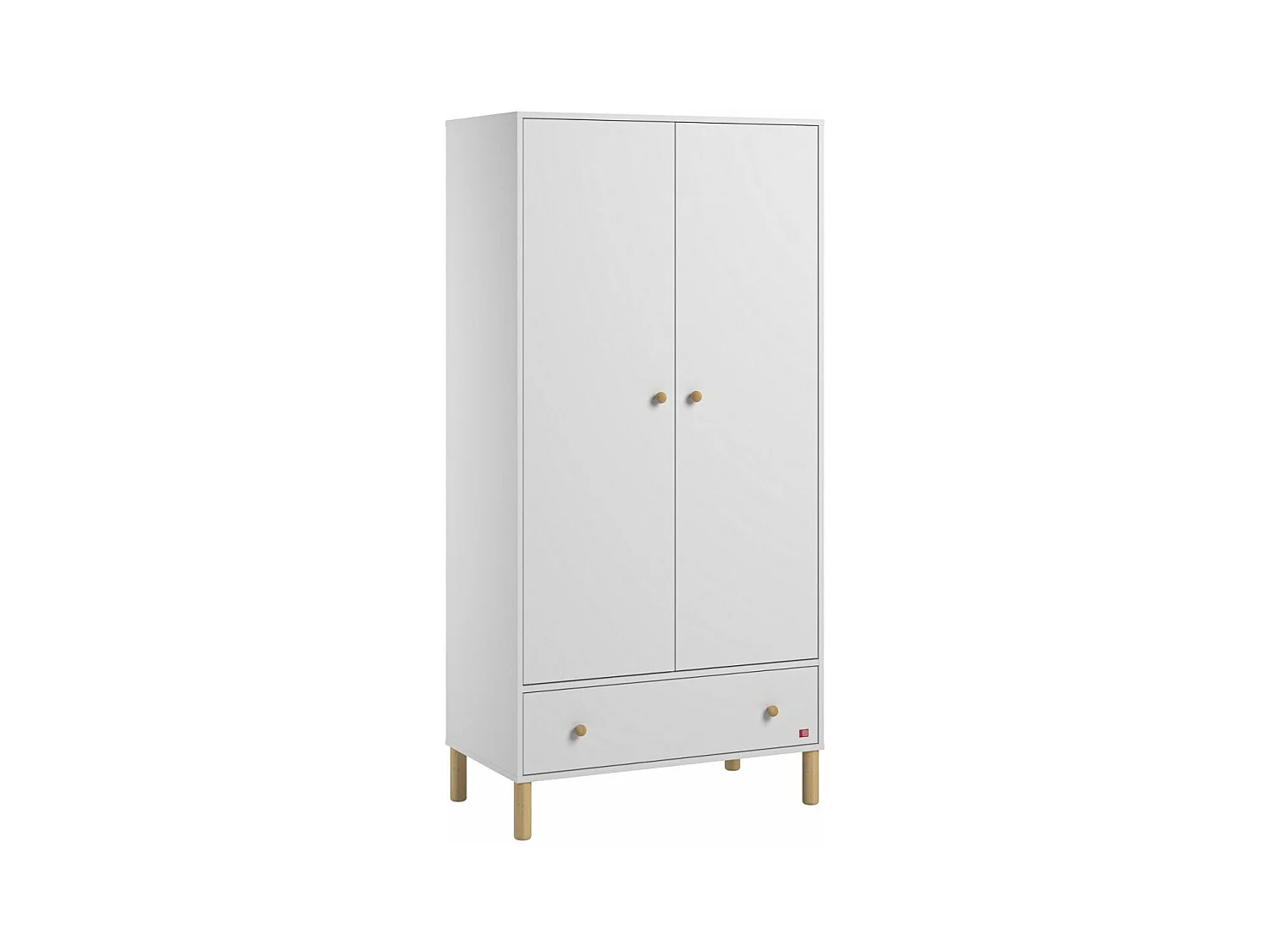 Kledingkast 2 deuren en 1 lade H185 cm - Tela