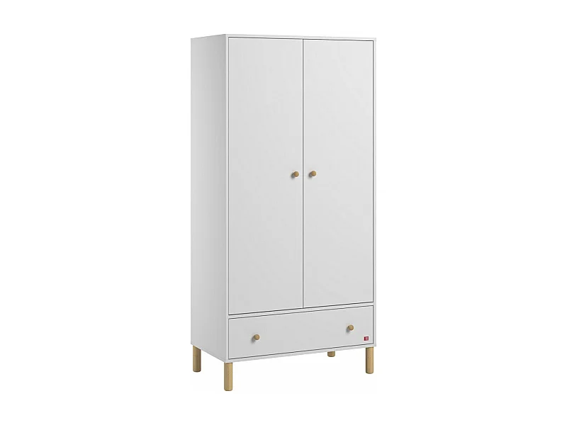 Armoire 2 portes et 1 tiroir H185 cm - Tela