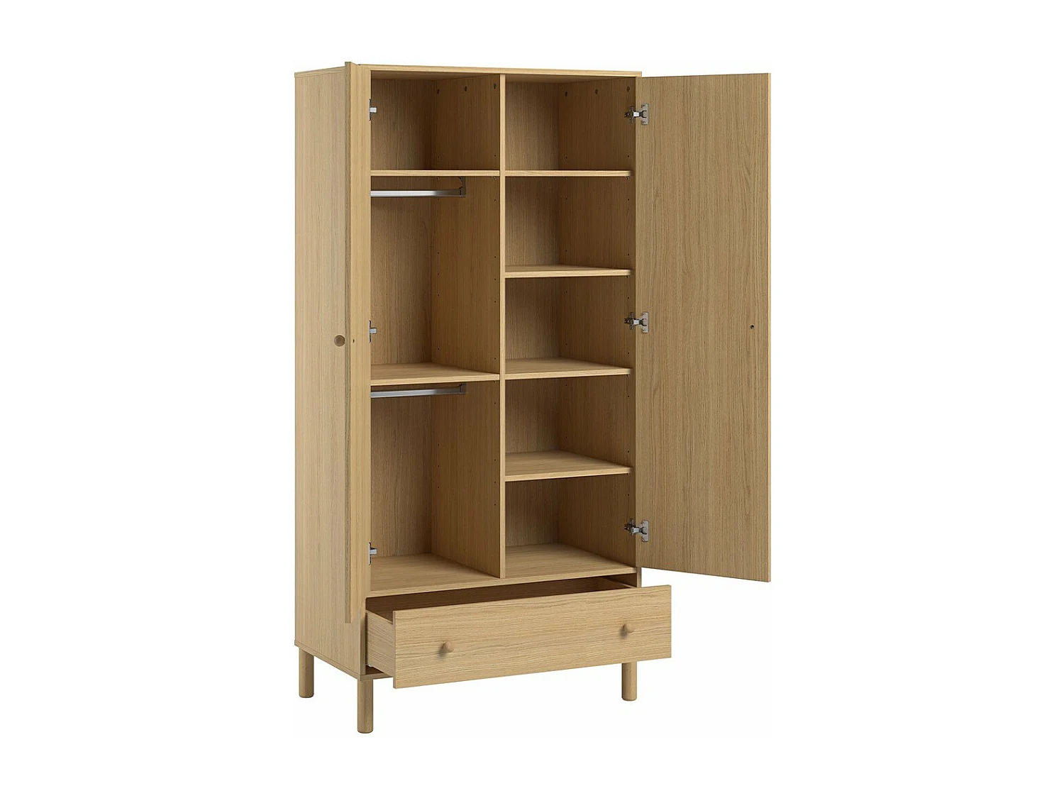 Armoire 2 portes et 1 tiroir H185 cm - Tela
